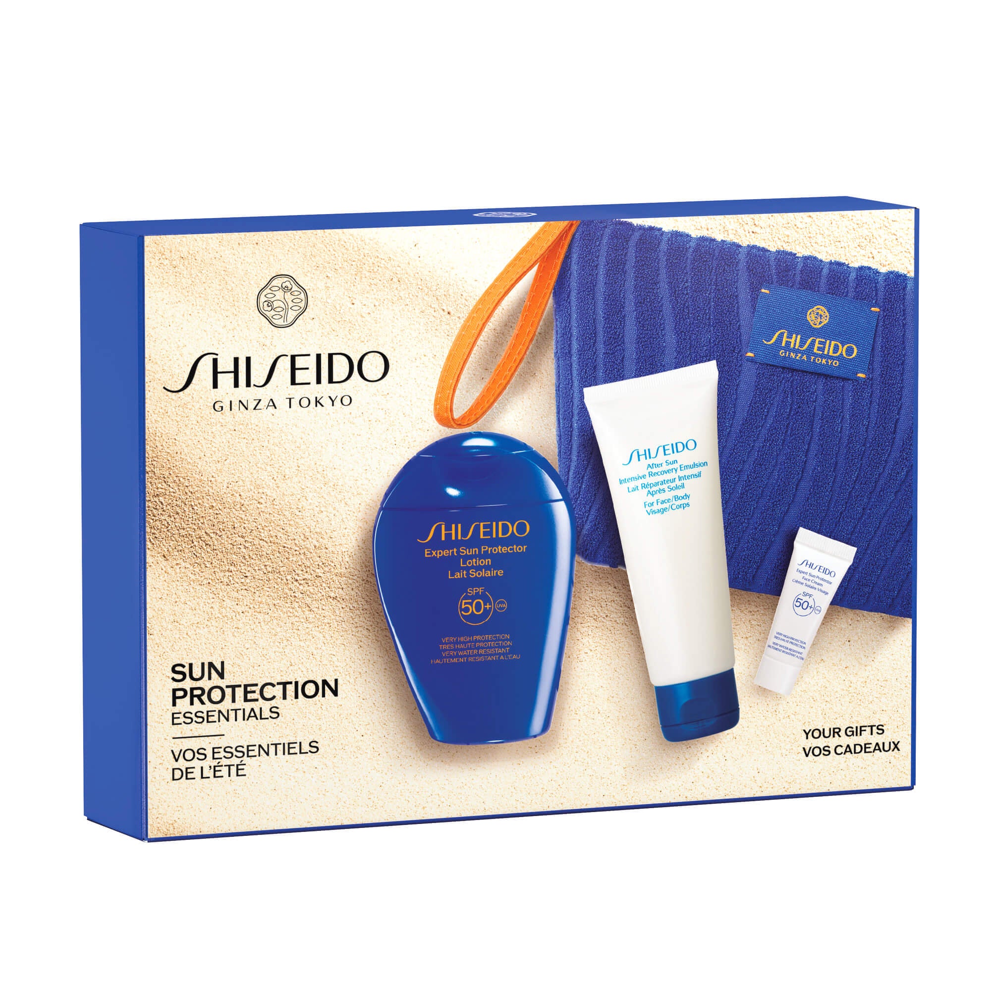 Kit esencial de protección solar Solari - Set solar, Set solar, Leche solar corporal de alta protección.