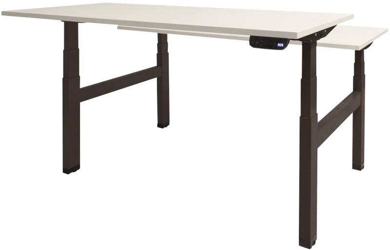 Schaffenburg Höhenverstellbar Sitz-Stehschreibtisch Rechteckig Holz Schwarz T-Fuß 1.400 x 800 x 645 mm