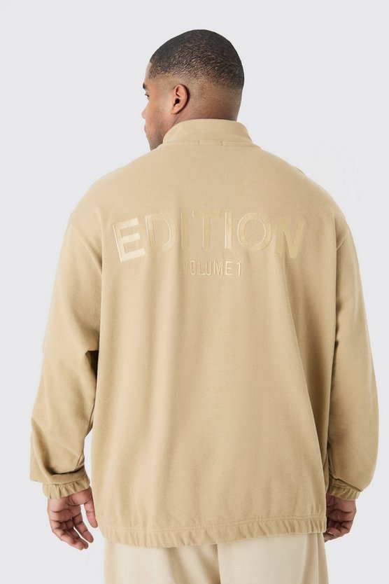 Plus Oversize Sweatshirt mit Trichterkragen