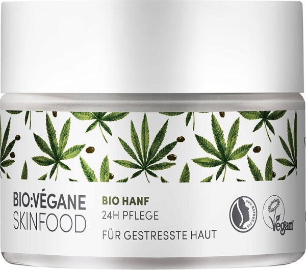 Bio:Végane Skinfood Bio Hanf 24h Pflege - Gestresste Haut Gesichtscreme