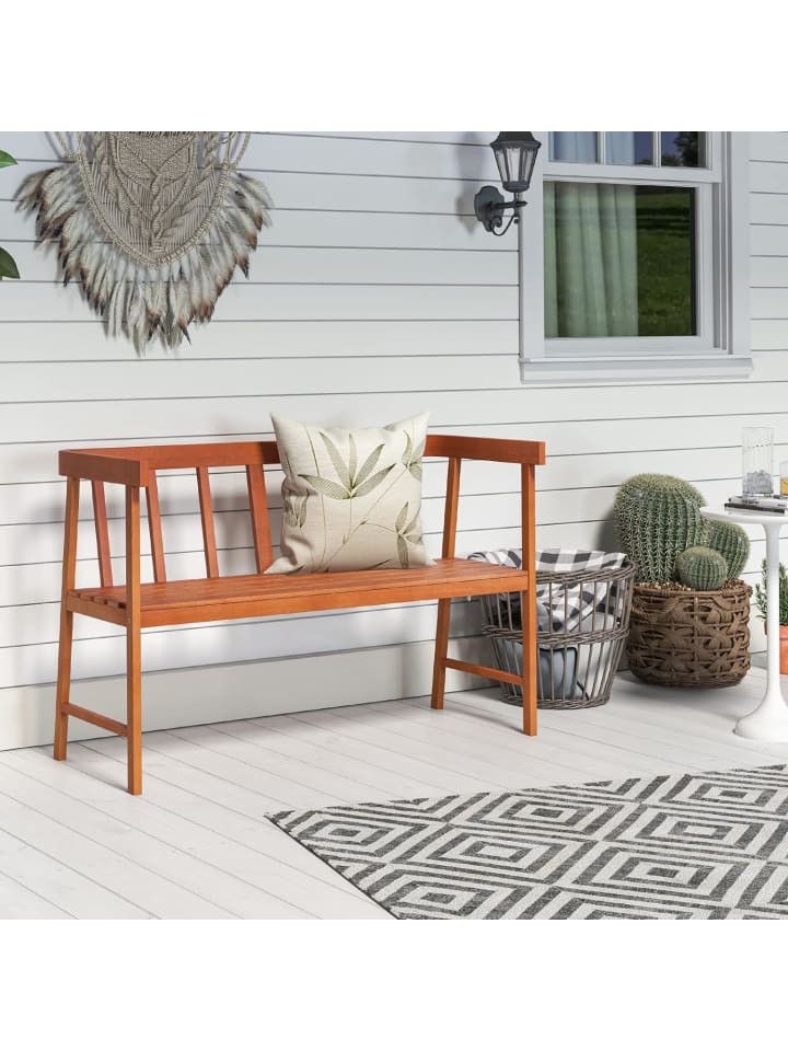 COSTWAY Gartenbank 2 Sitzer in Beige günstig kaufen 110 cm