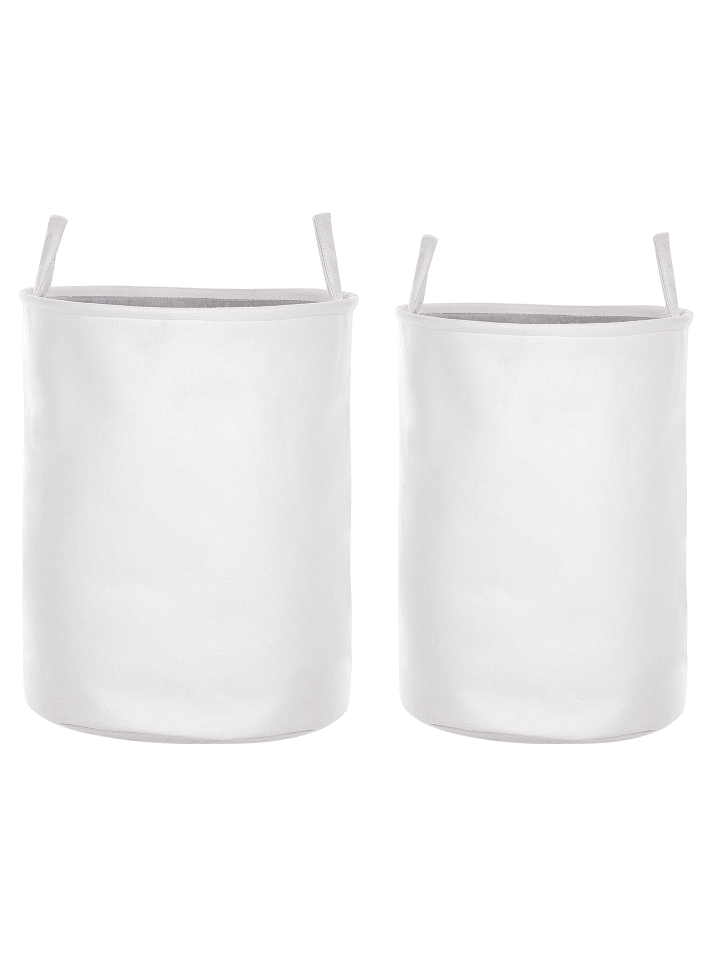 Beliani 2er-Set Wäschekörbe ARCHA in Weiß/Grau günstig kaufen onesize