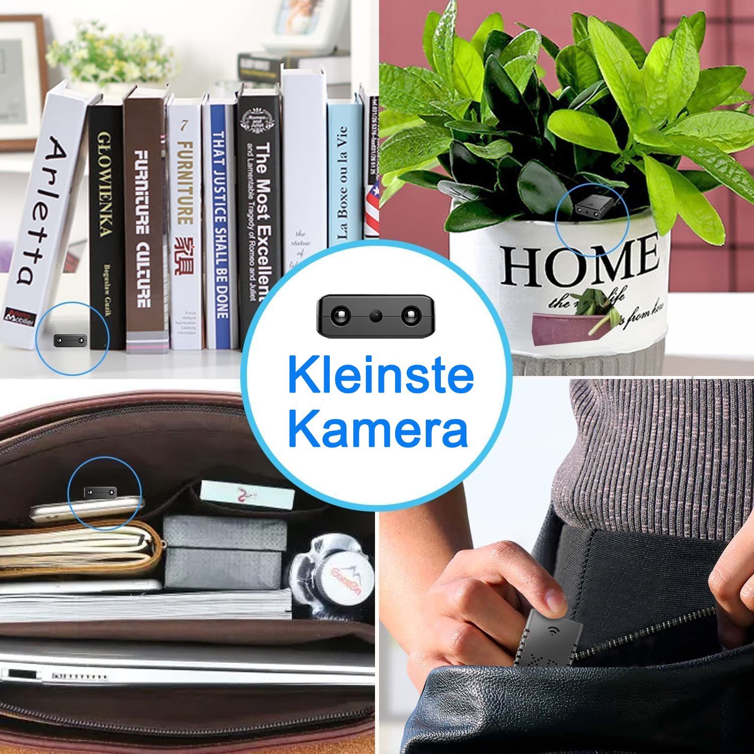 FeelGlad Tarnung -Weitwinkel-Kamera Überwachungskamera (1-tlg., Weitwinkel)