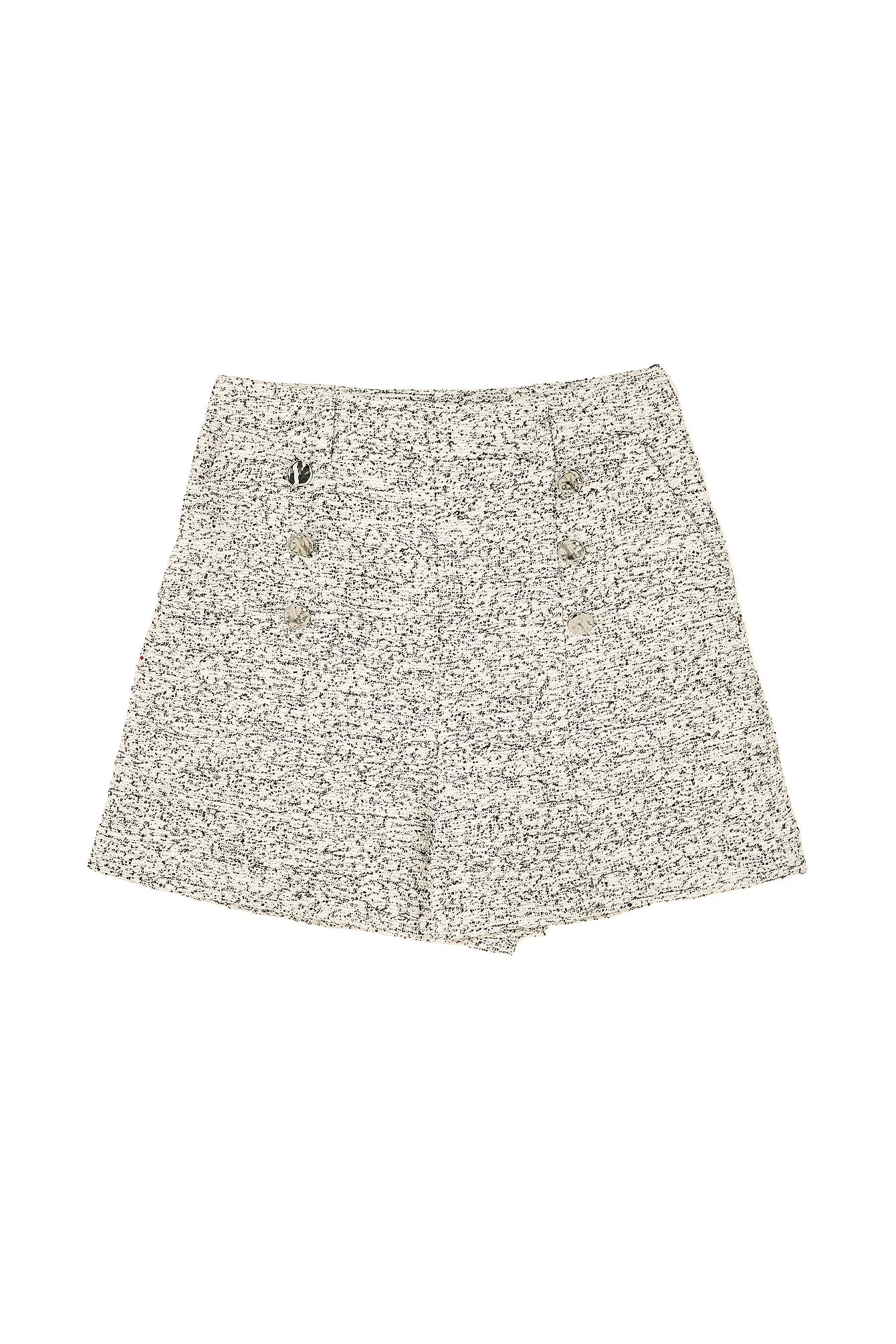 Bermuda-Shorts mit hoher Taille und Knopfdetail