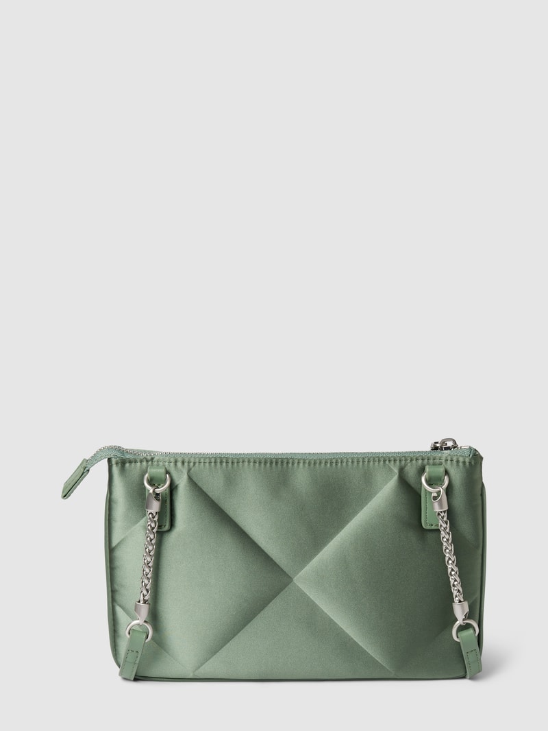 Handtasche in unifarbenem Design mit Steppnähten in lindgrün