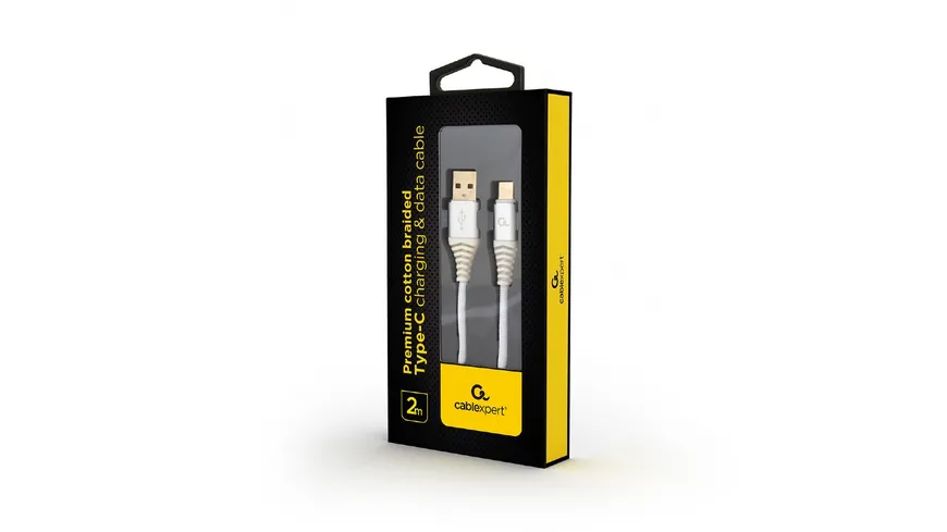 Cableexpert Ladekabel USB -C 2 Meter Silver/White