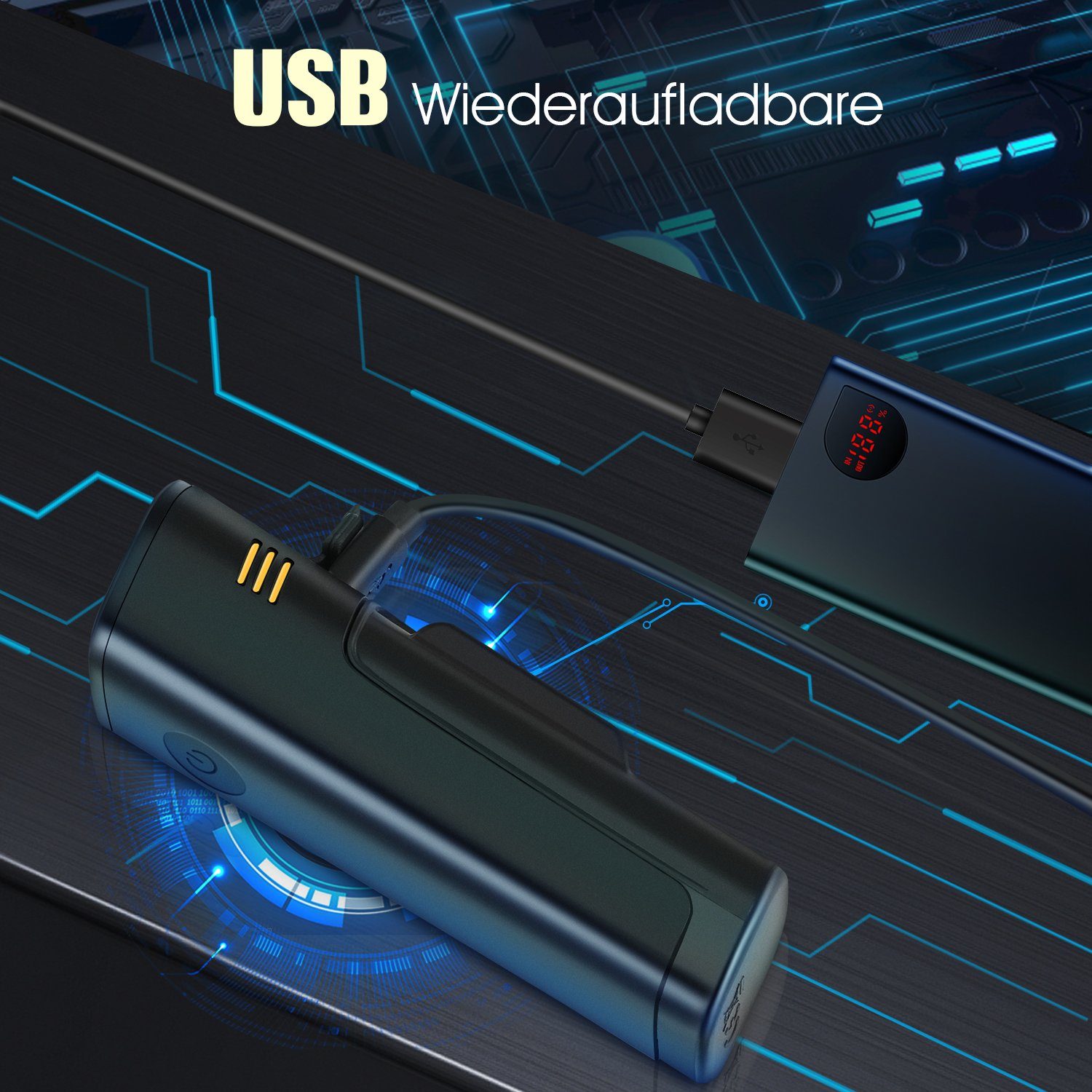 LETGOSPT Fahrradbeleuchtung LED Fahrradlicht StVZO Zugelassen, Fahrradlampe Vorne, LED Fahrradbeleuchtung, USB Aufladbar/Wasserdicht, Fahrrad Frontlicht