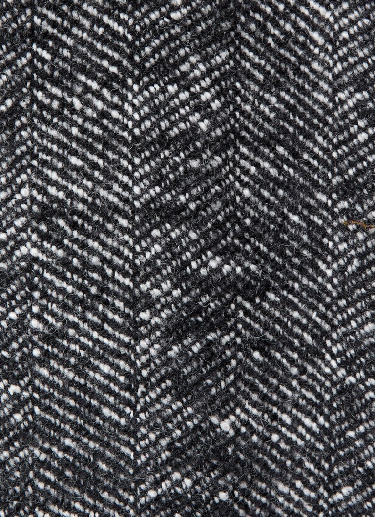 Palton Sessùn Bleecker din amestec de lână alpaca cu model în spic de herringbone.