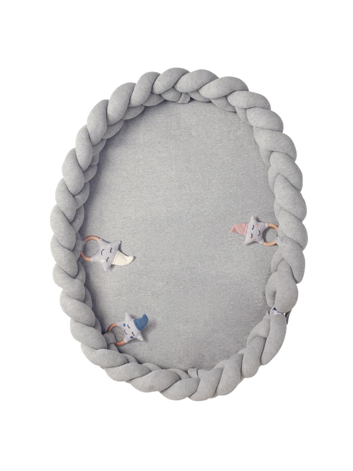 nordic coast company  Baby Nest geflochten Grau günstig kaufen onesize