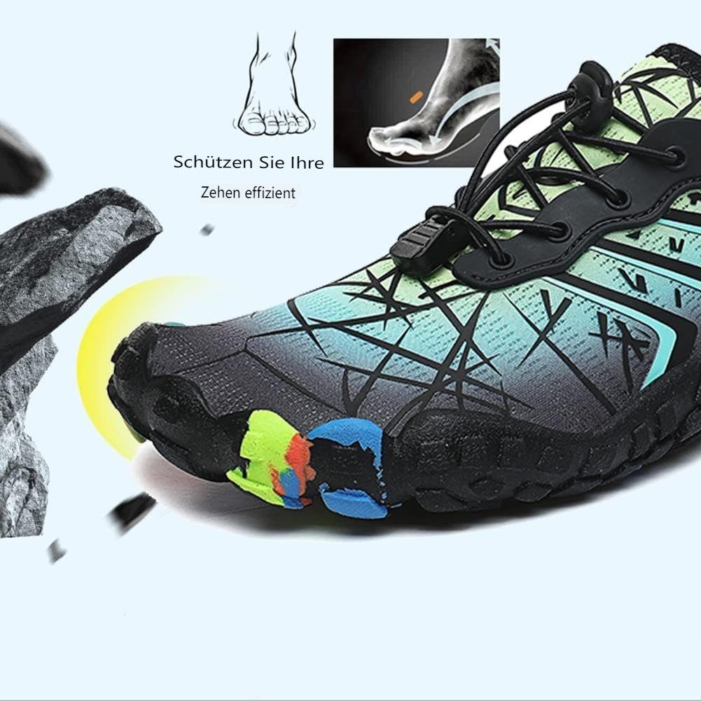 YYV Badeschuhe Damen Herren Strandschuhe Schnell Trocknend Wasserschuhe Wasserschuh (Fitnessstudio Traillauf Wandern Gr.35-46) Drainagelöcher Strand SchwimmschuheUnisex Barfußschuhe für Kajakfahren