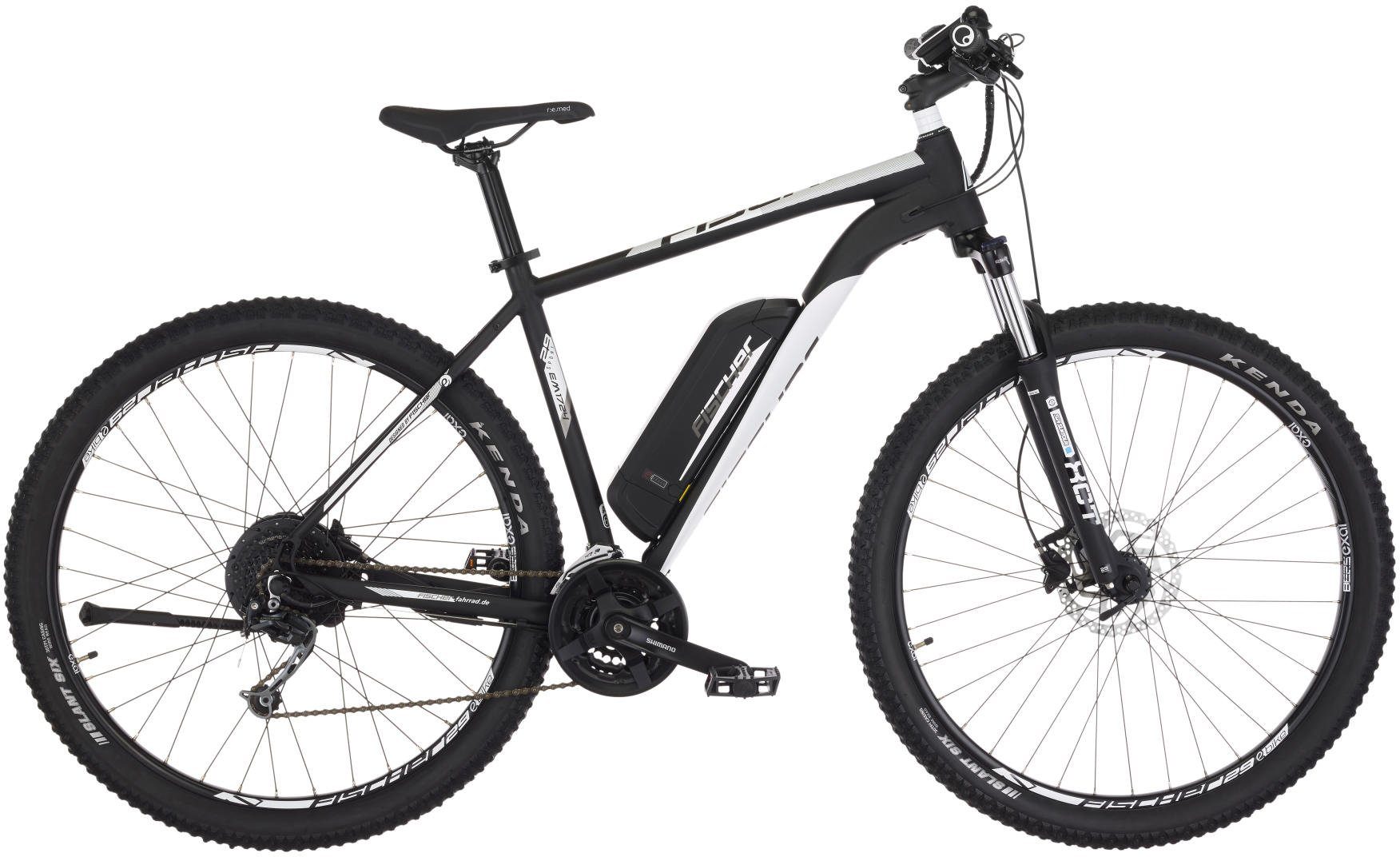 FISCHER Fahrrad E-Bike MONTIS EM 1724 557, 10 Gang Shimano Deore Schaltwerk, Kettenschaltung, Heckmotor, 557 Wh Akku, (mit Schloss)