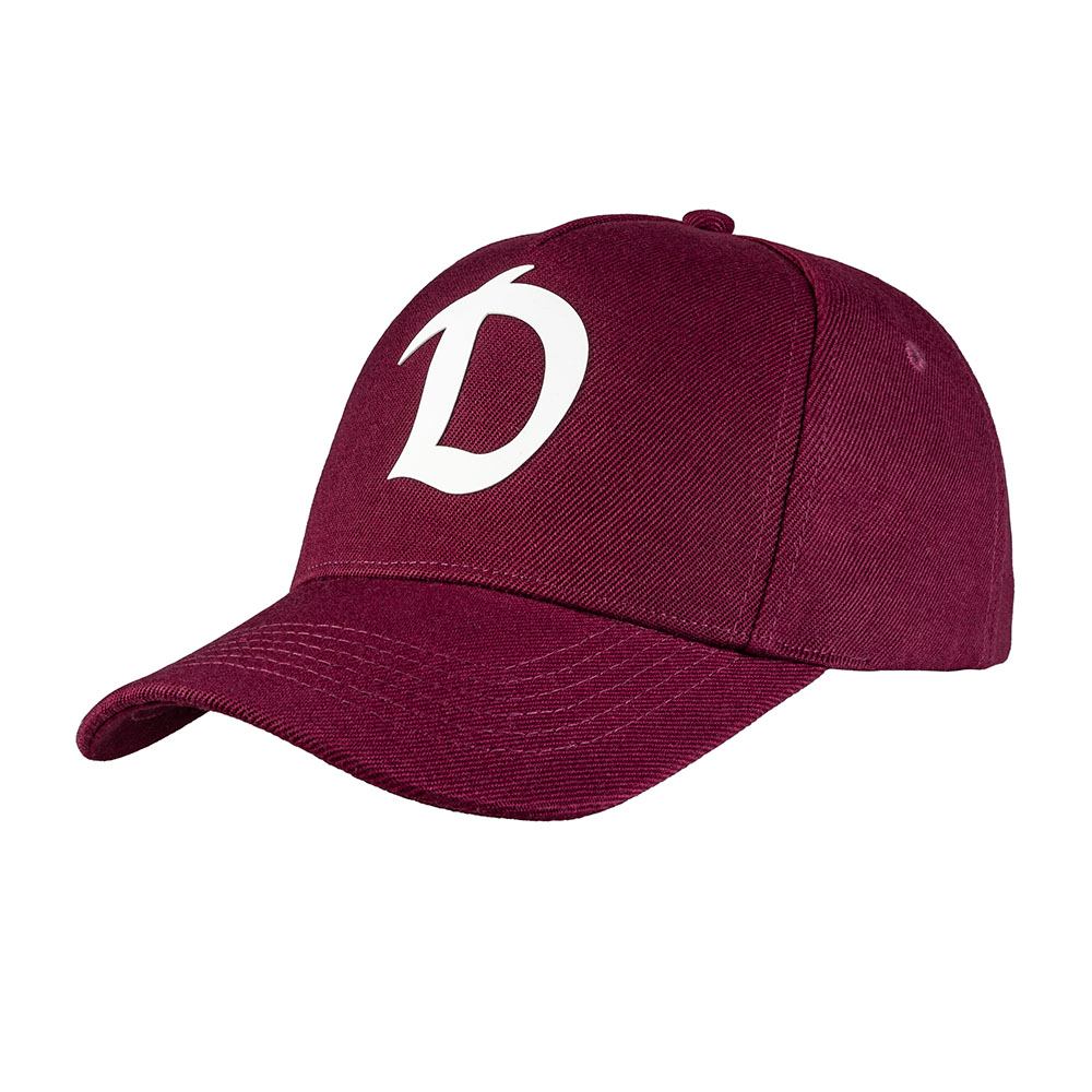 Basecap Rubber D Snapback weinrot
