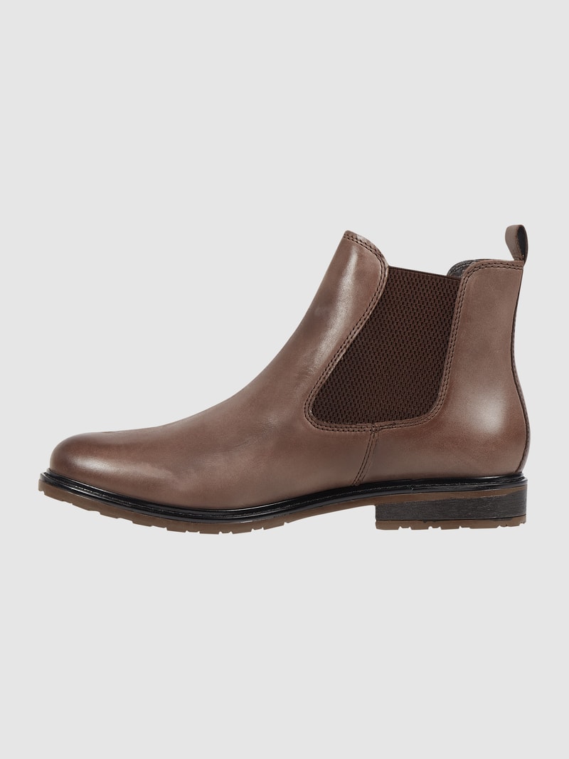 Chelsea Boots aus Leder in dunkelgrau