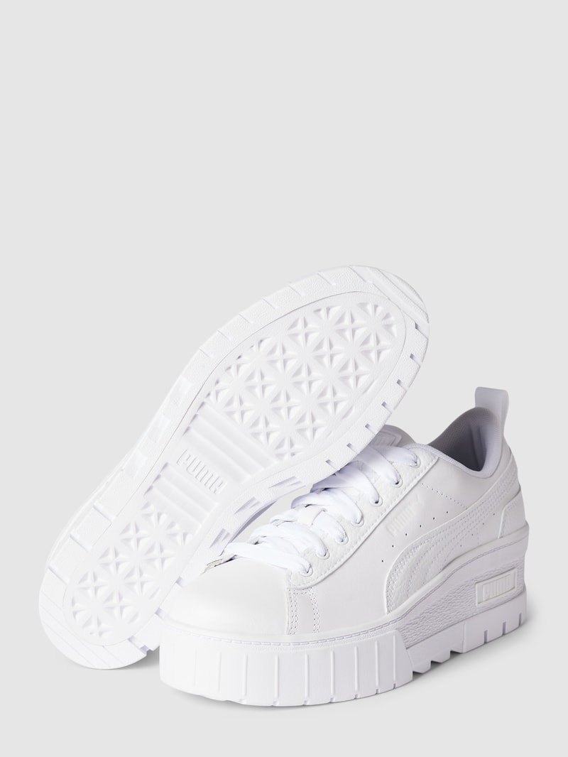 Sneaker mit Label-Detail Modell 'Mayze' in weiß