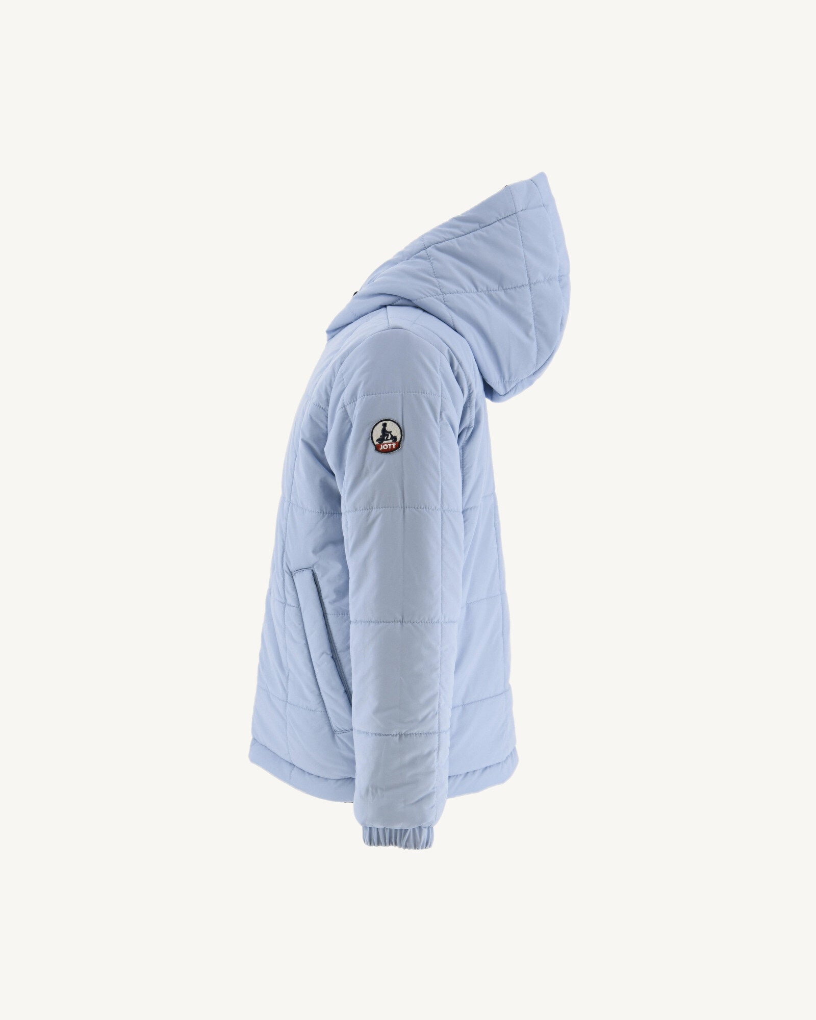 Doudoune Ultralight réversible à capuche Army/Bleu clair enfant Rosso