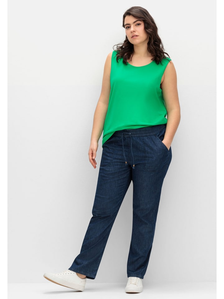 sheego Jeans in dark blue Denim günstig kaufen