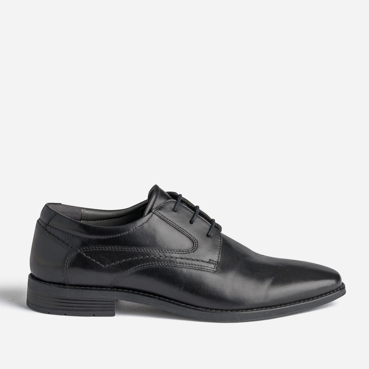 Derby noir en cuir