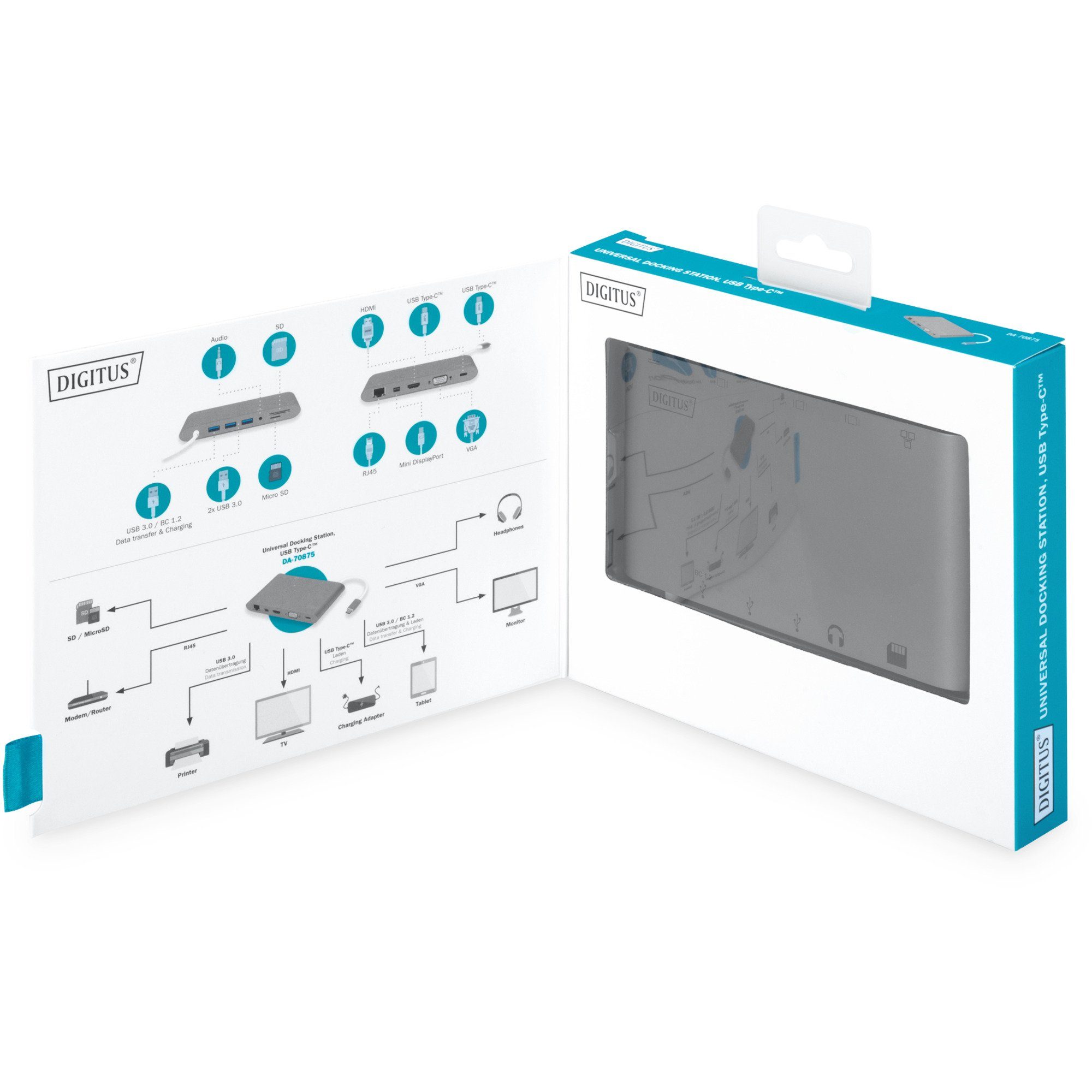 Digitus Laptop-Dockingstation Digitus Universal Docking Station, Dockingstation