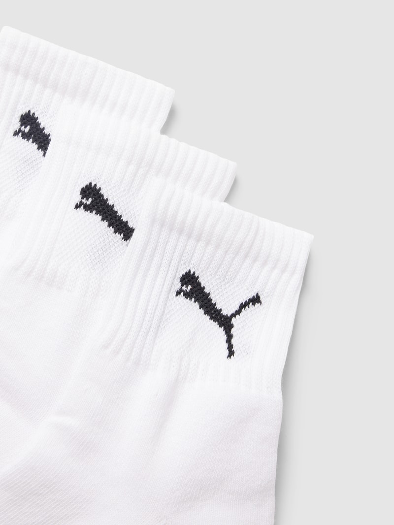 Socken mit Label-Detail im 3er-Pack Modell 'SHORT CREW' in weiß