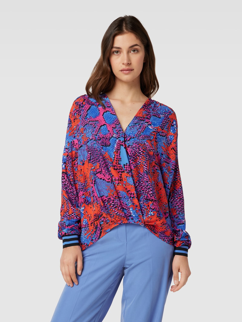 Blusenshirt mit Allover-Muster in pink