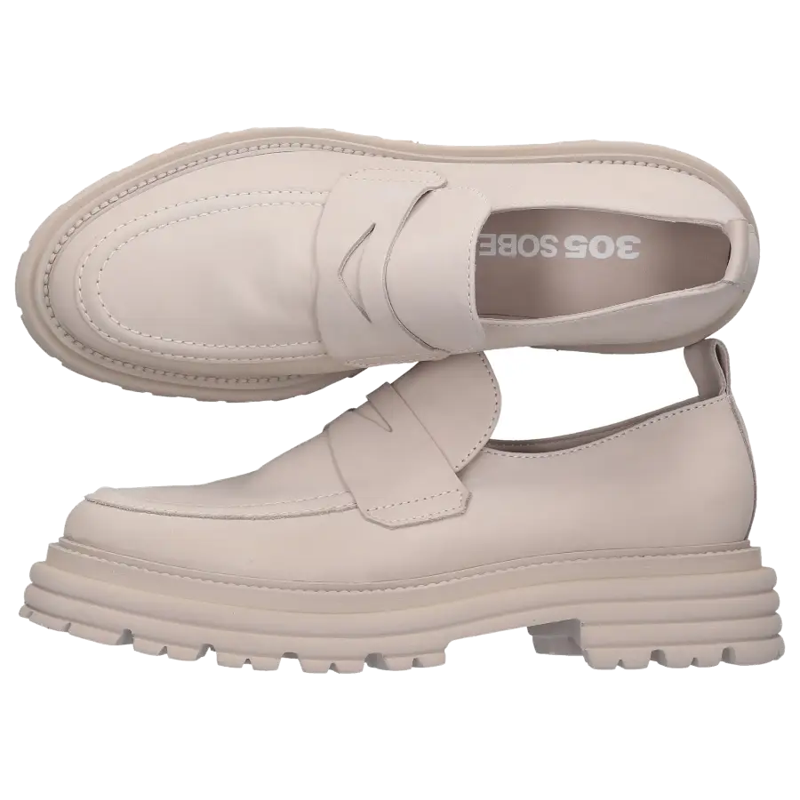 305 SOBE - Loafer LOTTE Nubukleder - grau