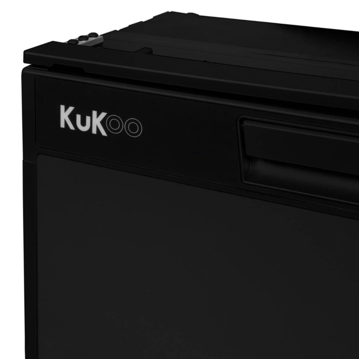 KuKoo 46,5 Liter schwarzen Mini Kompressor Kühlschrank