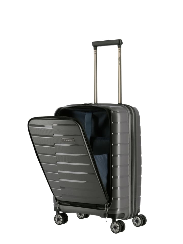 travelite Travelite Koffer AIR BASE 4w Trolley S Vortasche, Anthrazit günstig kaufen onesize