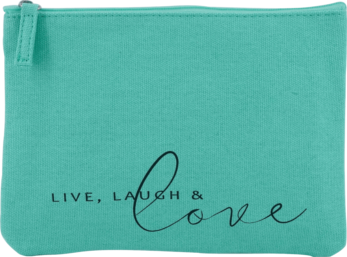 Kosmetiktasche \live, laugh & love\ mint, 1 St