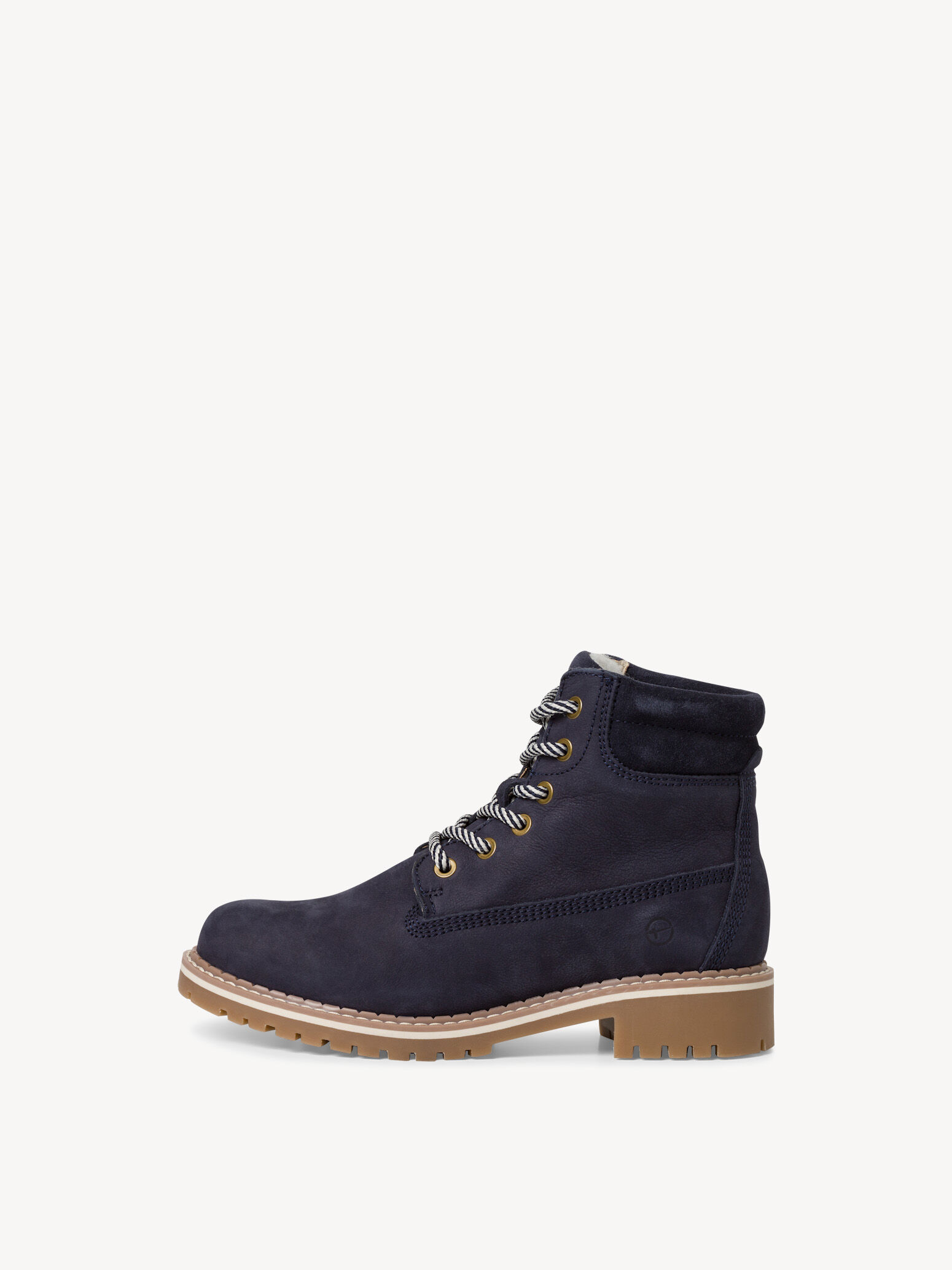 Bottine en cuir - bleu doublure chaude