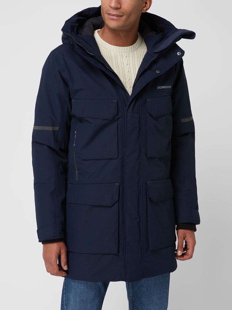 Parka mit Kapuze Modell 'Drew' in marineblau