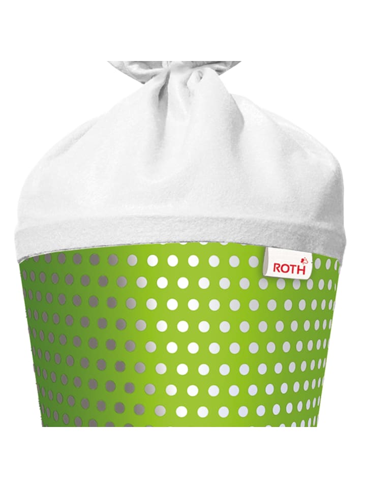 ROTH Bastel-Schultüte groß grün 70 cm, gepunktet Glanzfolie in Grün günstig kaufen onesize