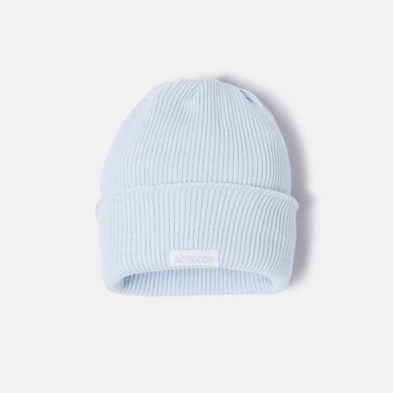 Bonnet en tricot tubulaire bleu naissance Absorba