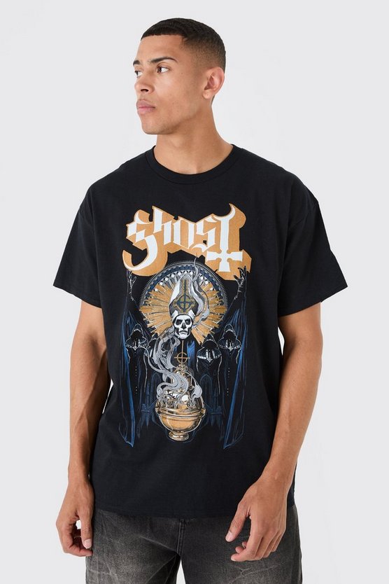 Oversize T-Shirt mit lizenziertem Ghost Band Print
