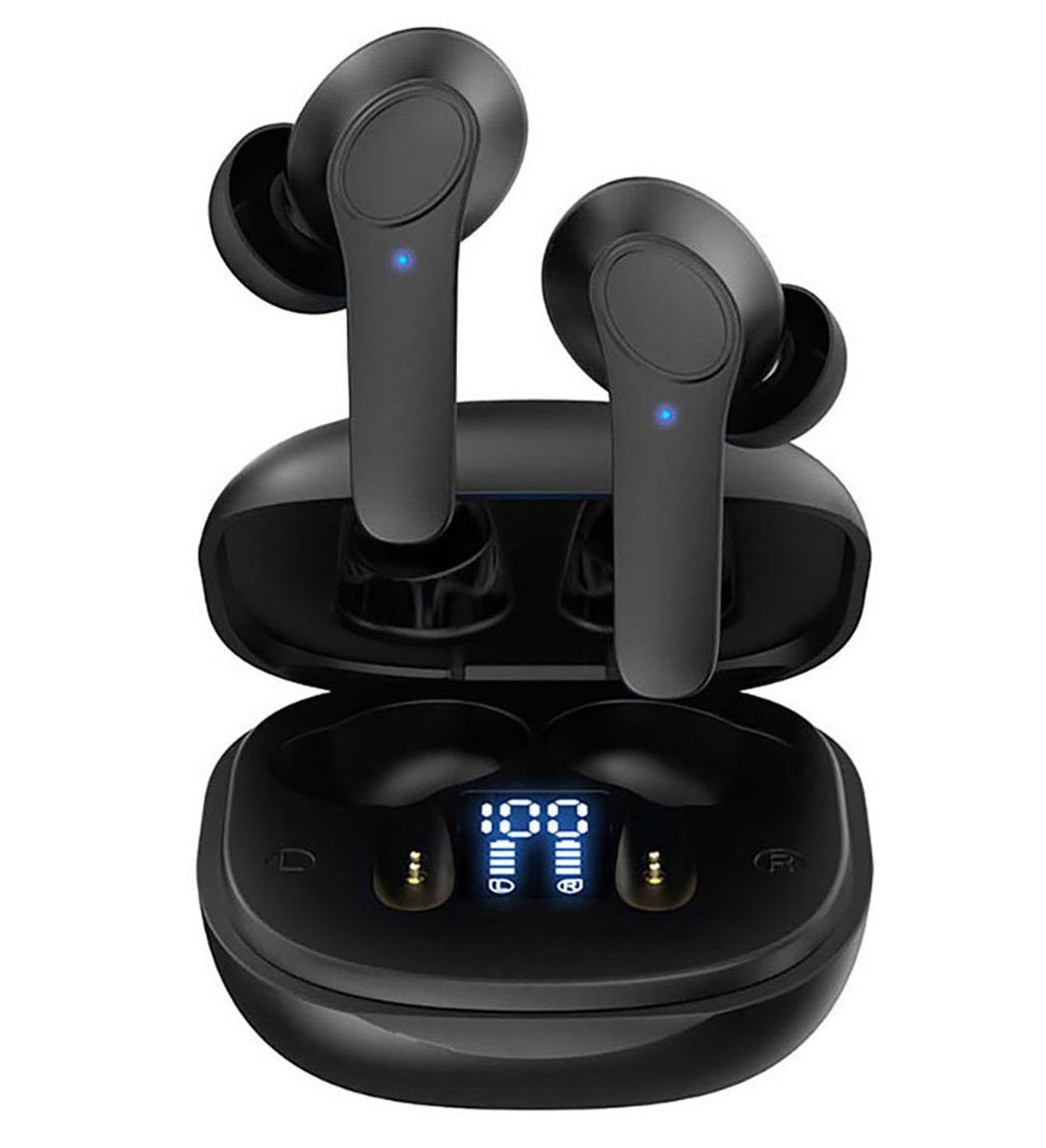Mutoy True Wireless Bluetooth 5.0, Bluetooth Kopfhörer Wasserdicht IPX6 In-Ear-Kopfhörer (Voice Assistant, Bluetooth, Steuerung für Anrufe und Musik,LED Ladestandsanzeige,True Wireless)