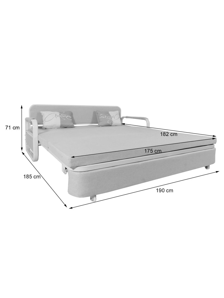 MCW Schlafsofa M83 Schlafcouch Couch Sofa, Stoff/Textil beige günstig kaufen onesize