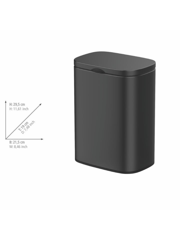 Wenko Wand-Kosmetikeimer Mod. Sare Schwarz 5 L, Wand-Kosmetikeimer Sare Schwarz 5 L in Schwarz günstig kaufen onesize