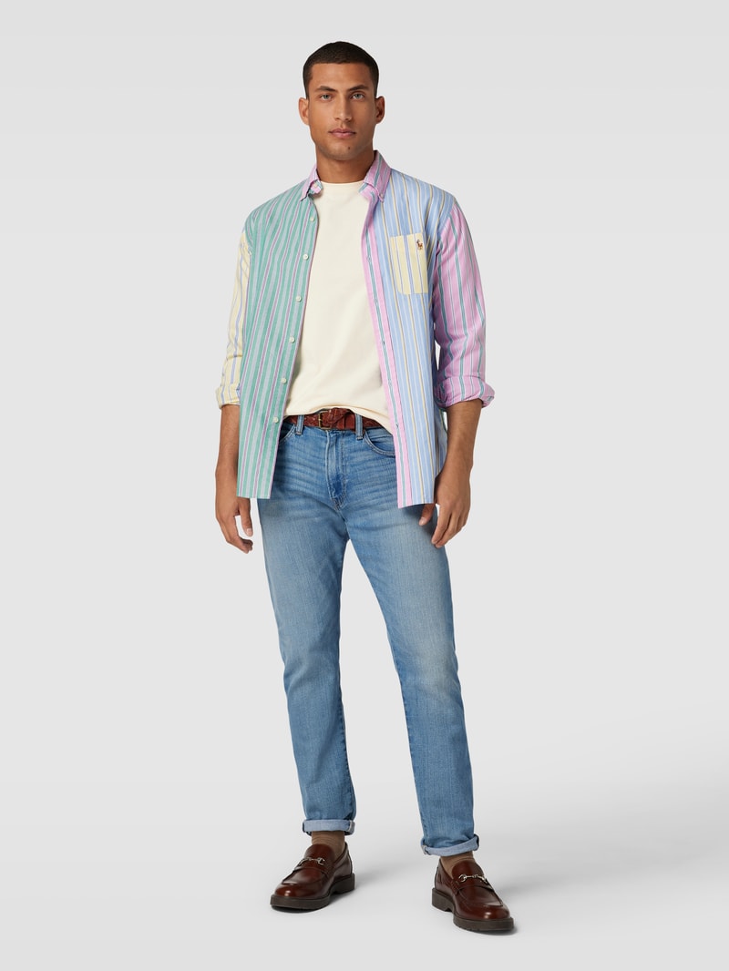 T-Shirt in Melange-Optik in offwhite