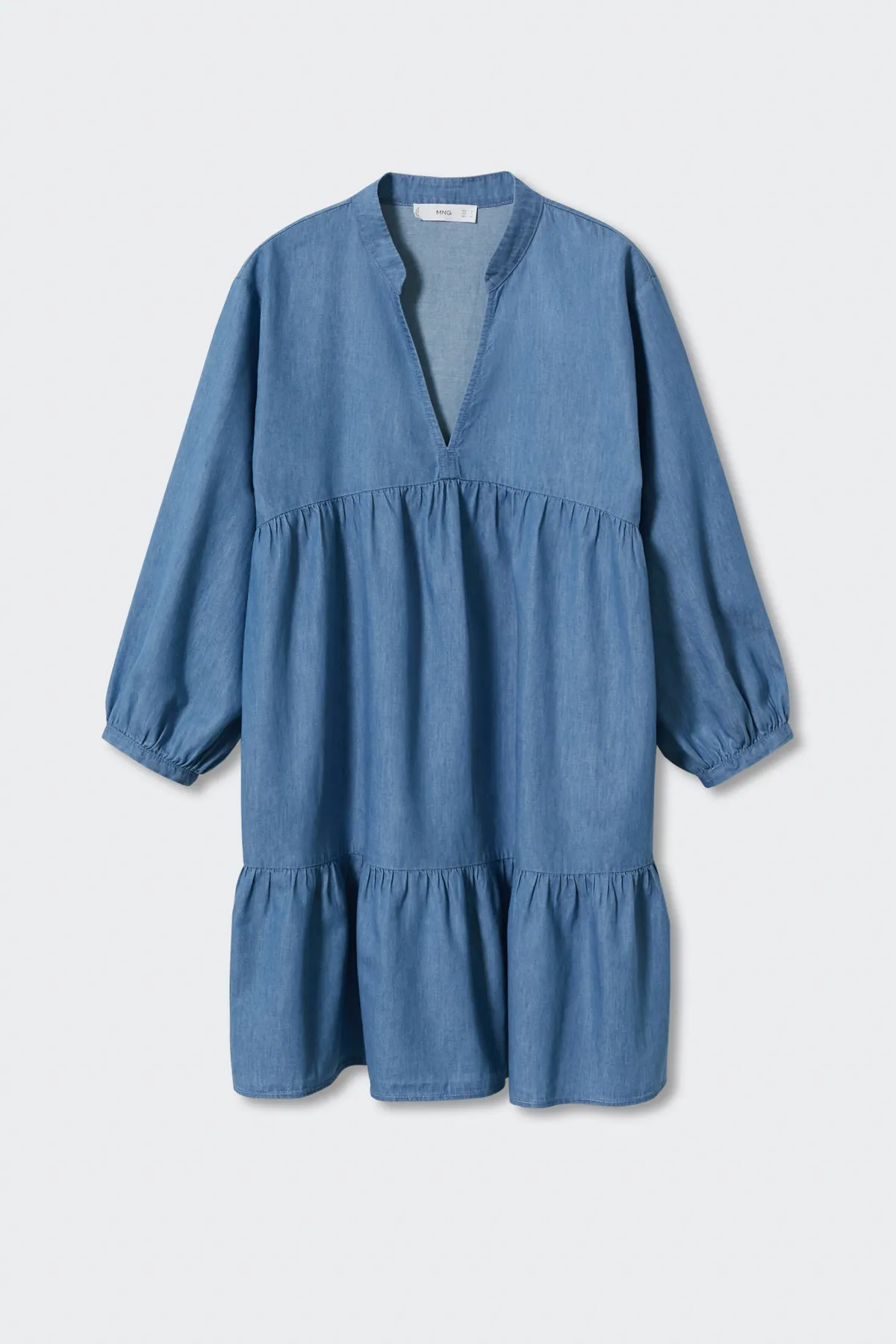 MANGO  37001220 Kleider und Overalls Mittelblau