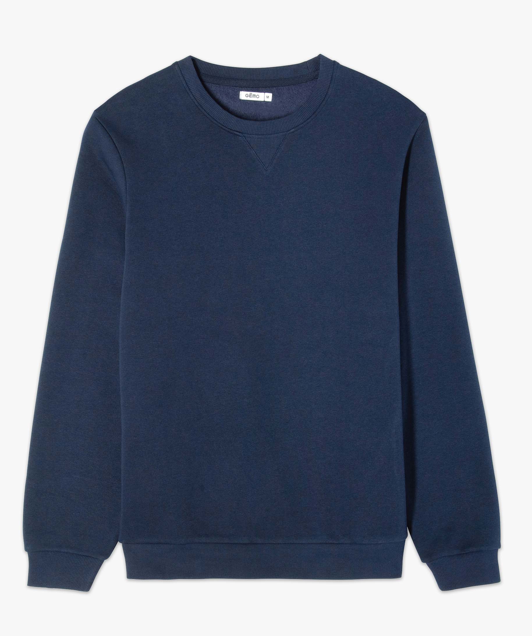 Sweat homme avec intérieur molletonné bleu | GEMO