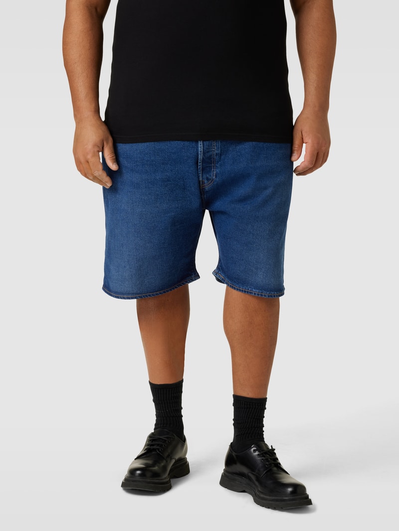 PLUS SIZE Jeansshorts mit Label-Patch Modell 'HEMMED' in jeans