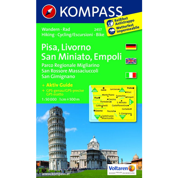 KOKA-2457 PISA - LIVORNO 1:50T - Wanderkarte