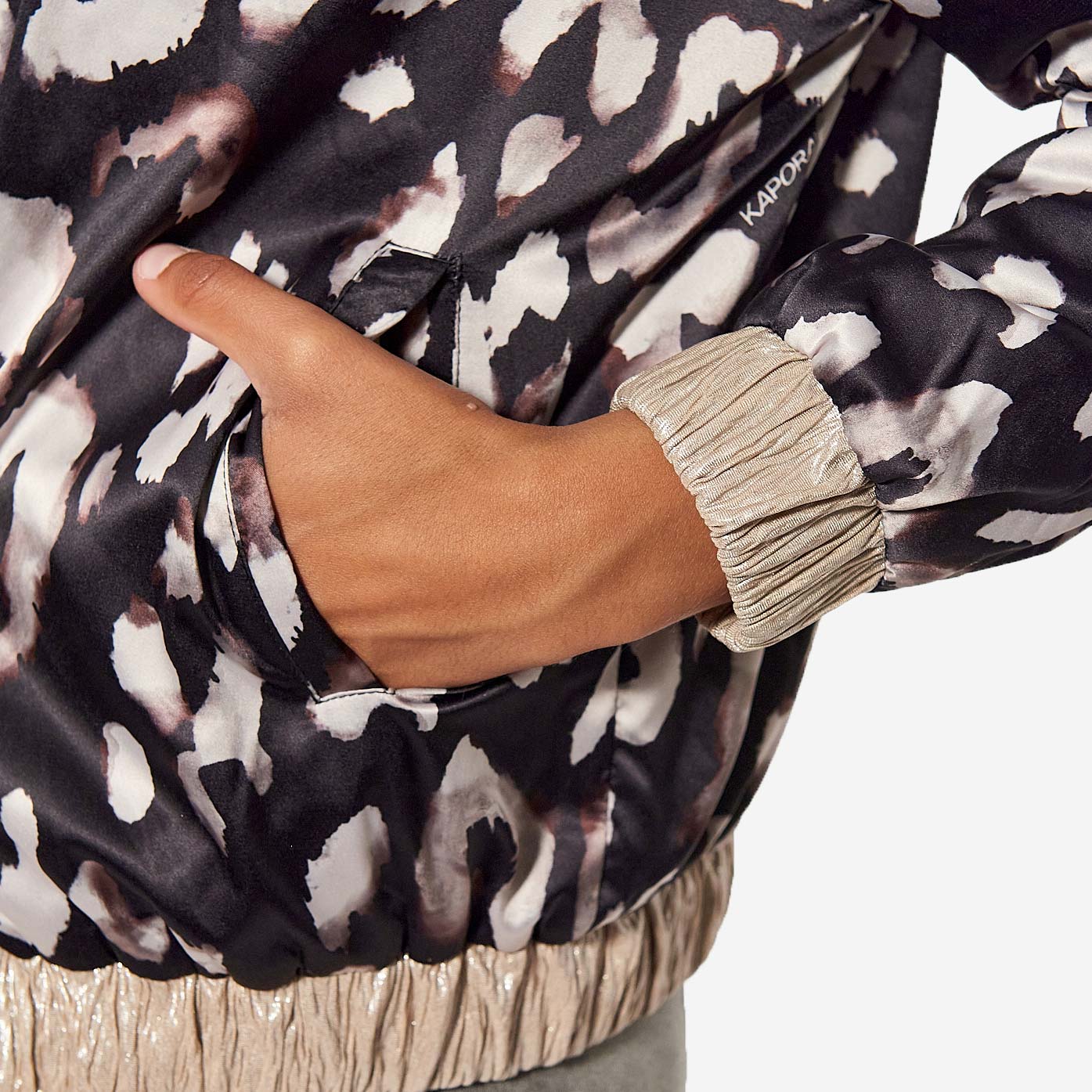 DEAL   Veste réversible fleurie et effet léopard Femme