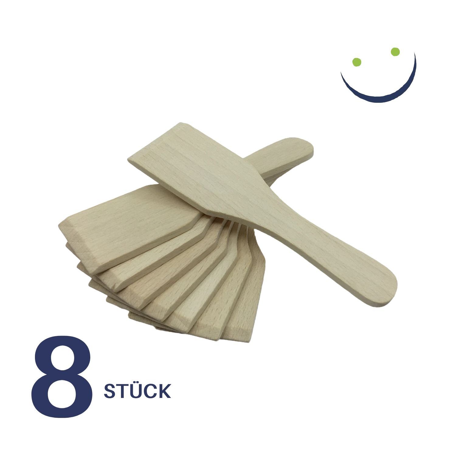Gravidus Grillspachtel Racletteschieber Raclettespachtel Holzschaber Set Buchenholz 13 cm