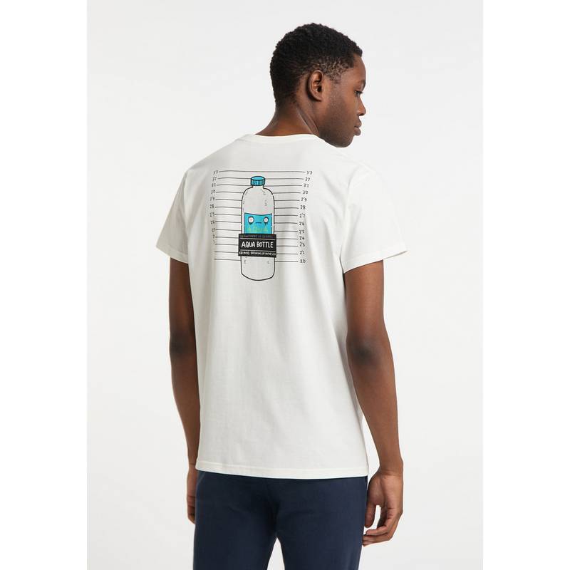 SOMWR T-Shirt With Aqua Bottle Back Print T-Shirt Herren