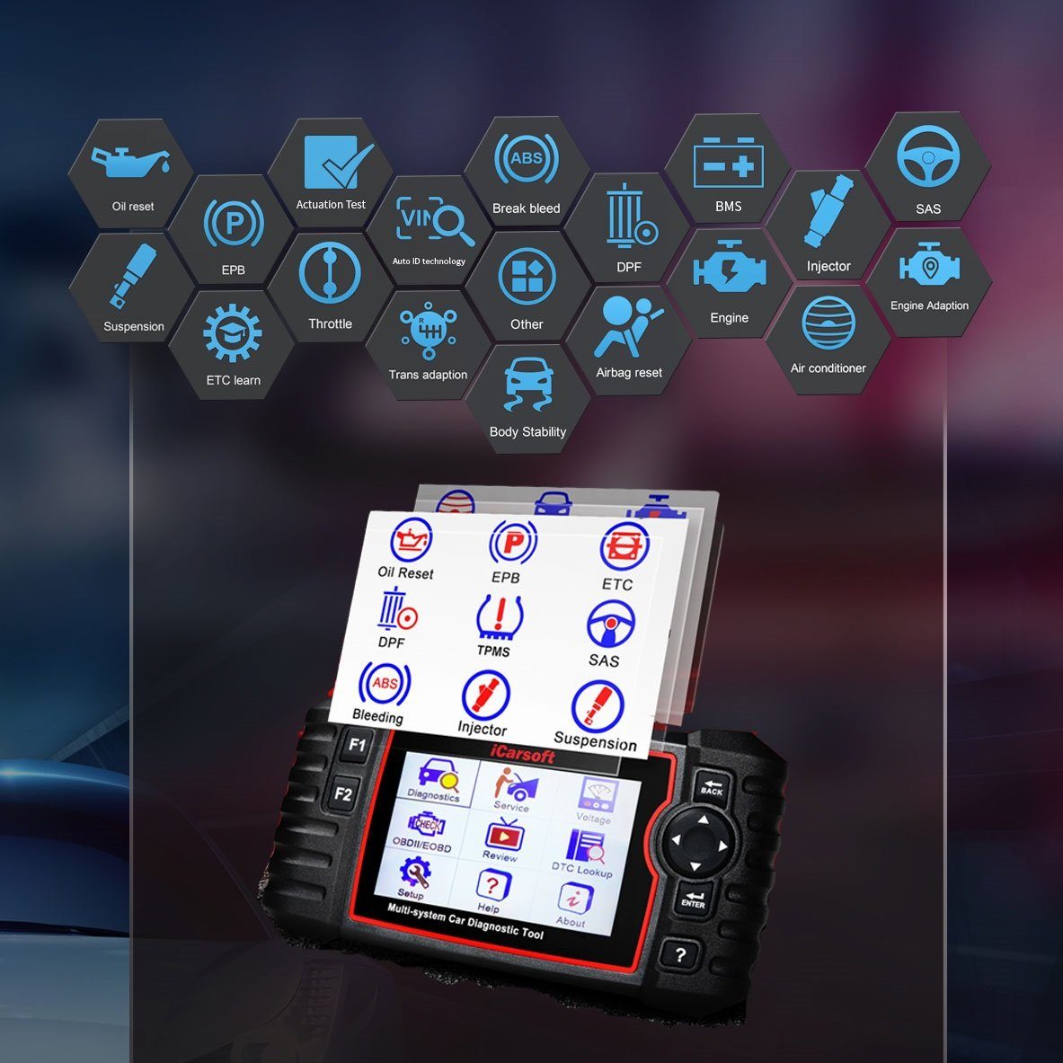 iCarsoft OBD2-Diagnosegerät MB V3.0 Auslesen, Wartung und Service für Mercedes, Sprinter, Smart