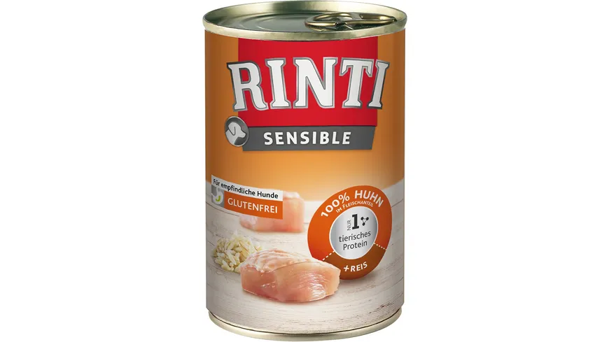 RINTI Hundenassfutter Sensible Huhn + Reis 400 g