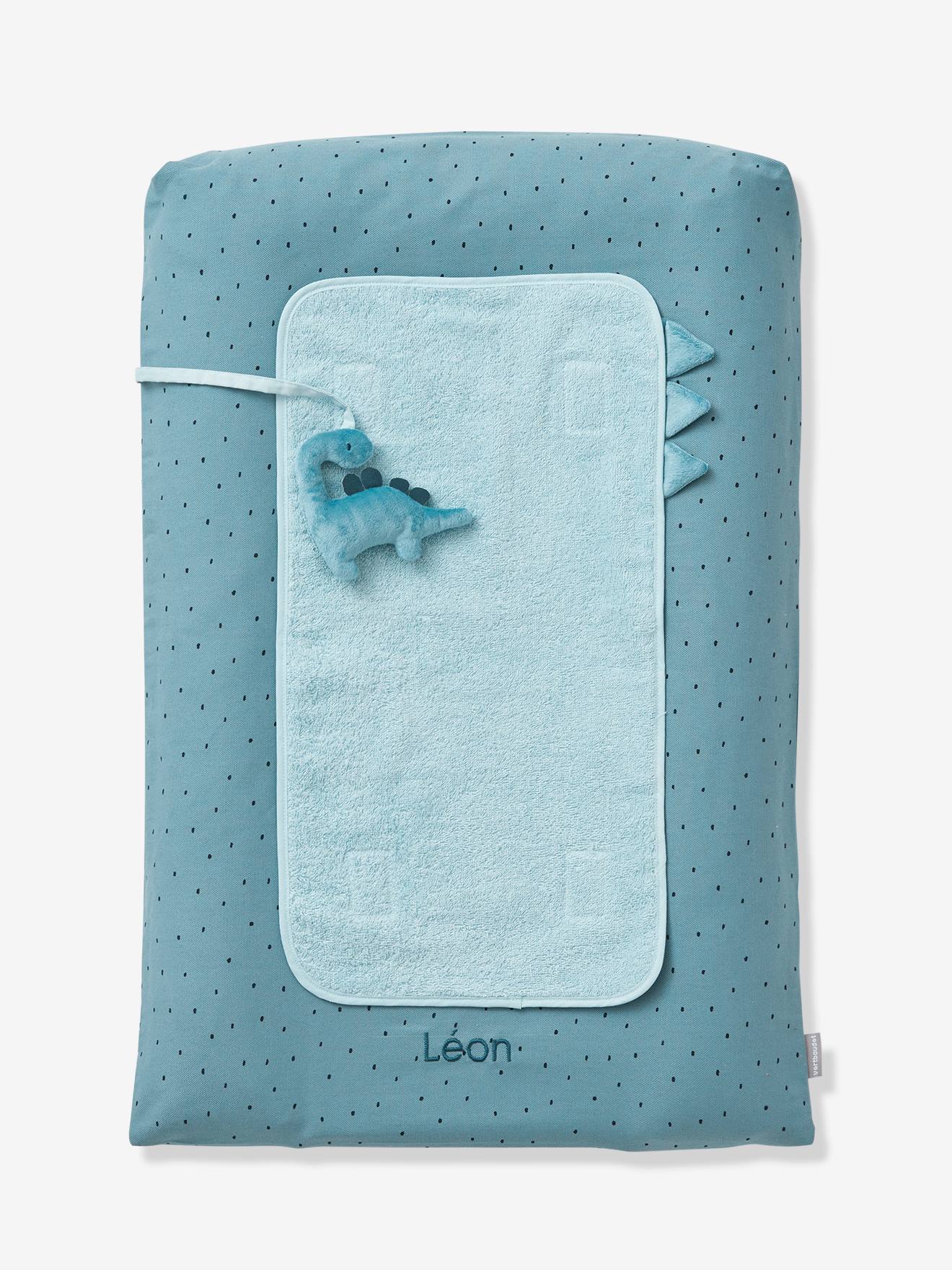 Matelas à langer PETIT DINO personnalisable bleu
