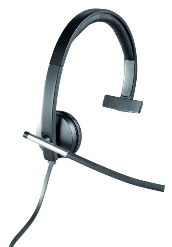 Logitech Verkabeltes USB-Headset H650E Kopfbügel monaural mit Mikrofon Schwarz