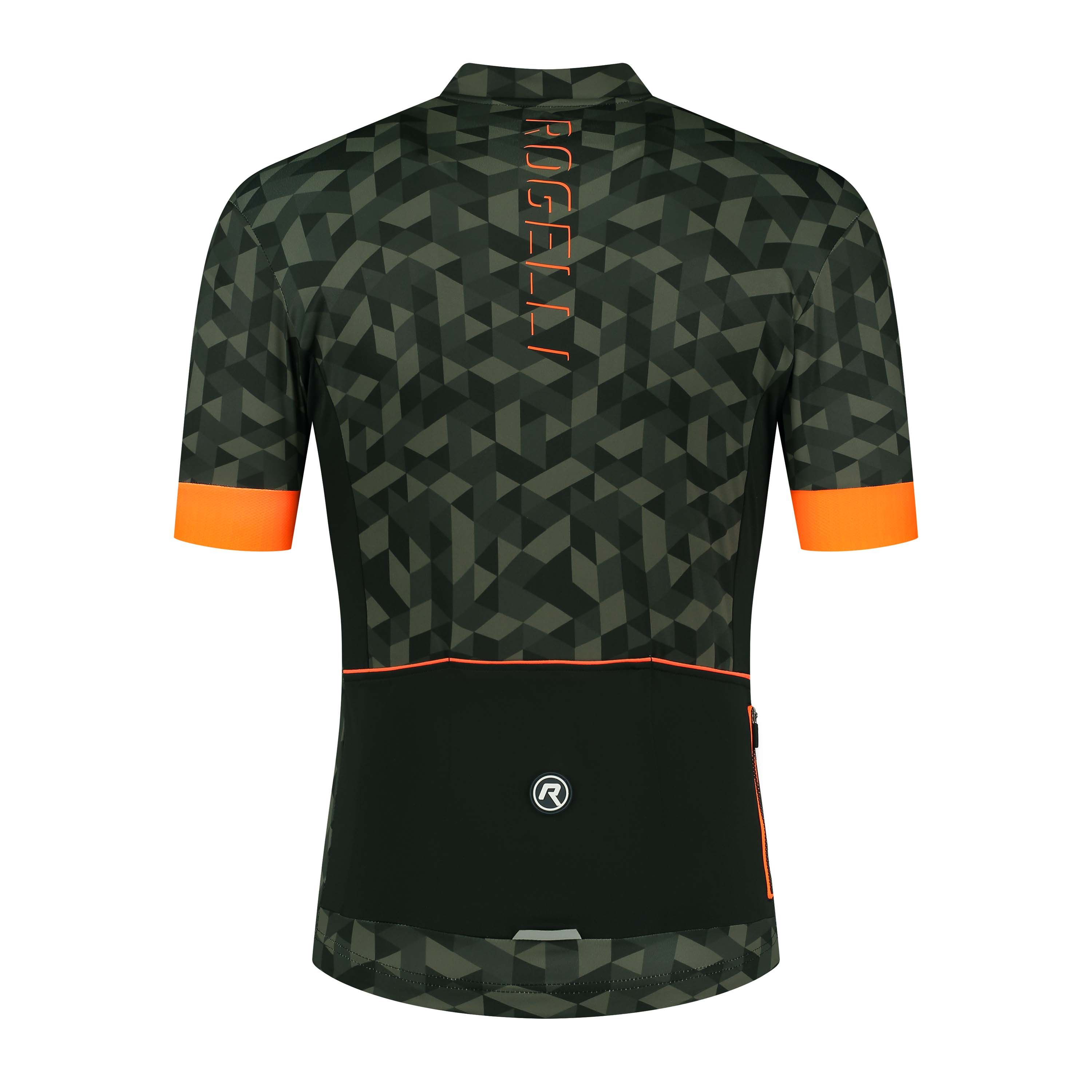 Rogelli Rubik Grün/Orange Herren Radtrikot Kurzarm