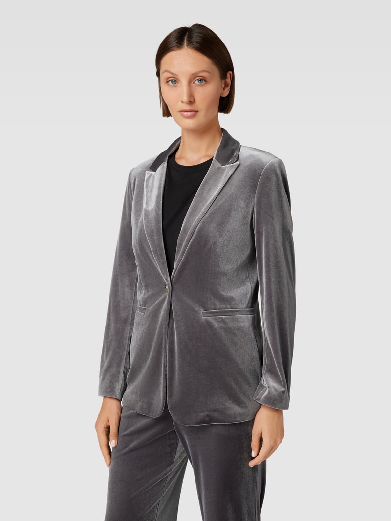 Blazer mit Reverskragen in dunkelgrau
